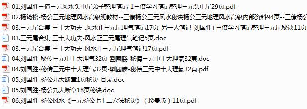 刘国胜风水电子书、讲课笔记等文字资料合集