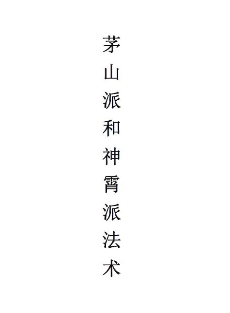 茅山派和神霄派法术笔记 54页