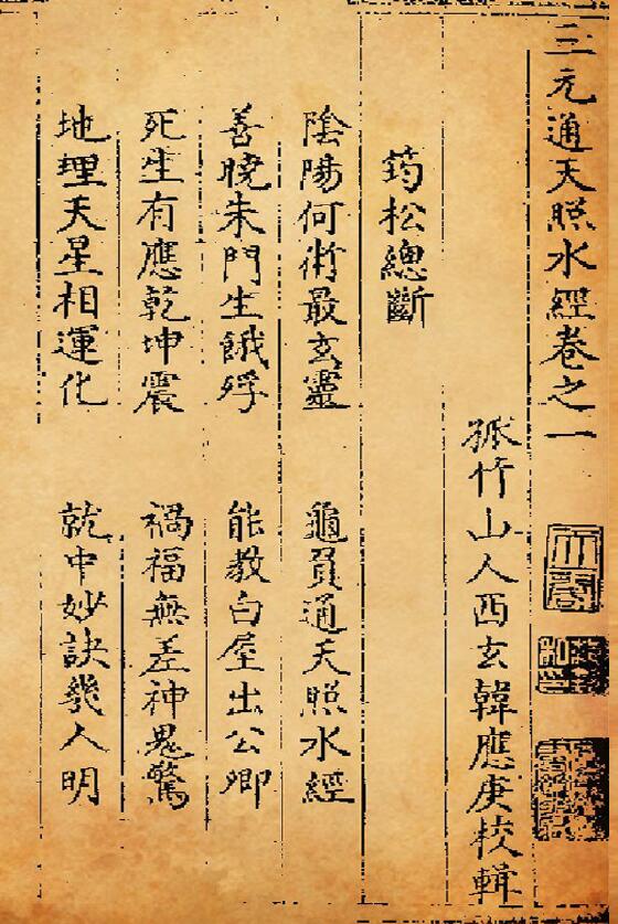 孤竹山人:三元通天照水经【明 韩应庚校辑】