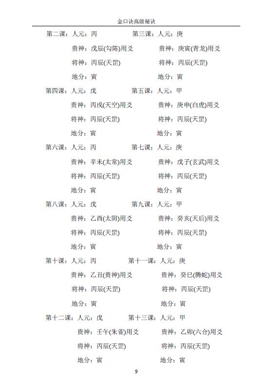 王大正 永铭《金口诀高级秘诀》内部资料原稿 奇门三式 第5张-