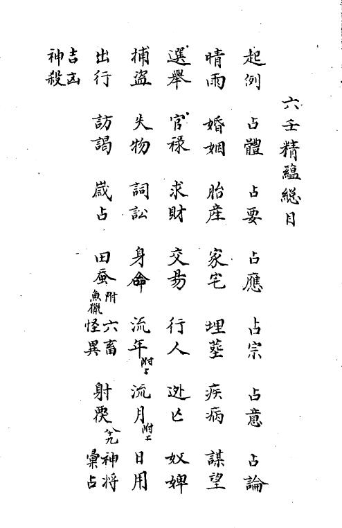 《大六壬精蕴》清钞本