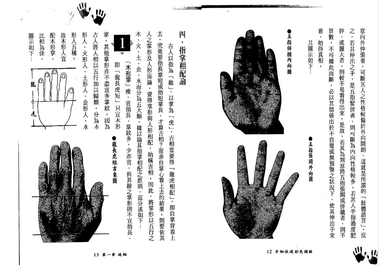 松林山人《手相改运彩色图监》 手相面相 第4张-