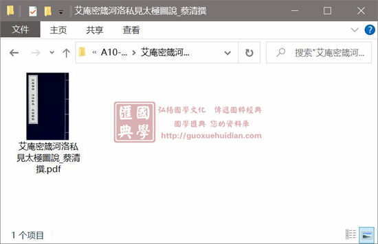 (明)蔡清《艾庵密箴河洛私见太极图说》 国学古籍 第1张-
