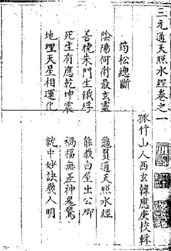 风水古籍《八宅派三元通天照水经》