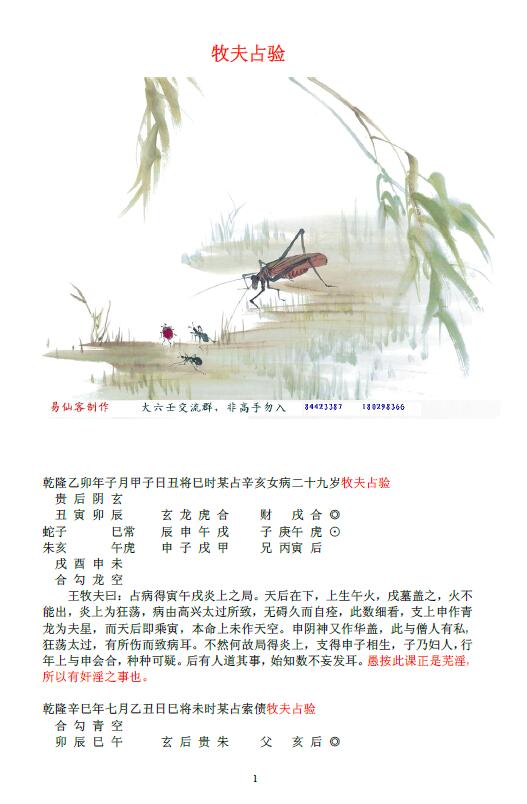 王牧夫大六壬占案例集全本