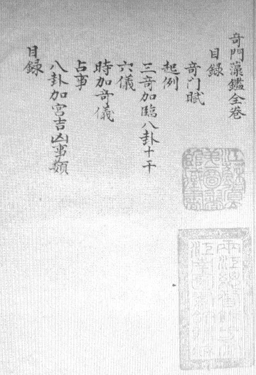 奇门古籍《奇门藻鉴》