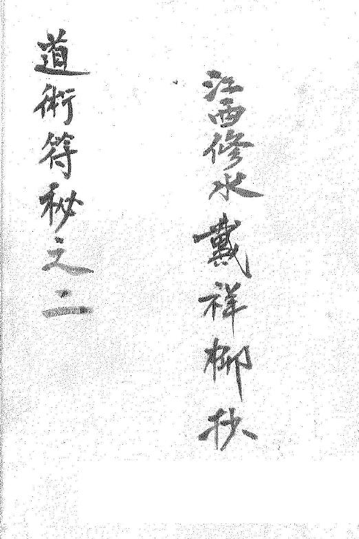 道法符咒《道术符秘之二》江西修水戴祥柳35页