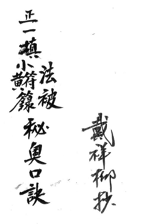 戴祥柳手抄法本《正一小黄符法秘奥口诀》15页
