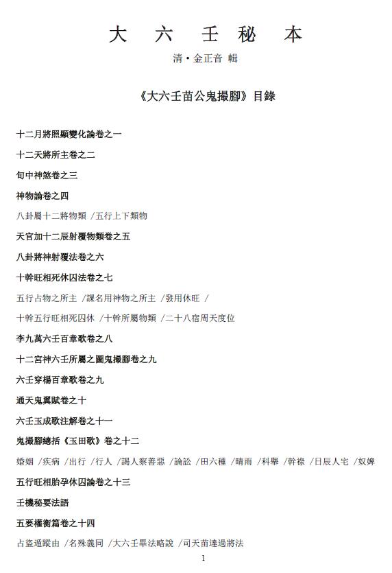 大六壬秘本《大六壬苗公鬼撮脚》全卷白话文 106页