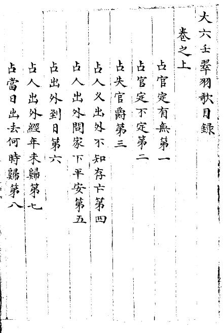 六壬古籍《大六壬翠羽歌》明抄本 黑白双页版