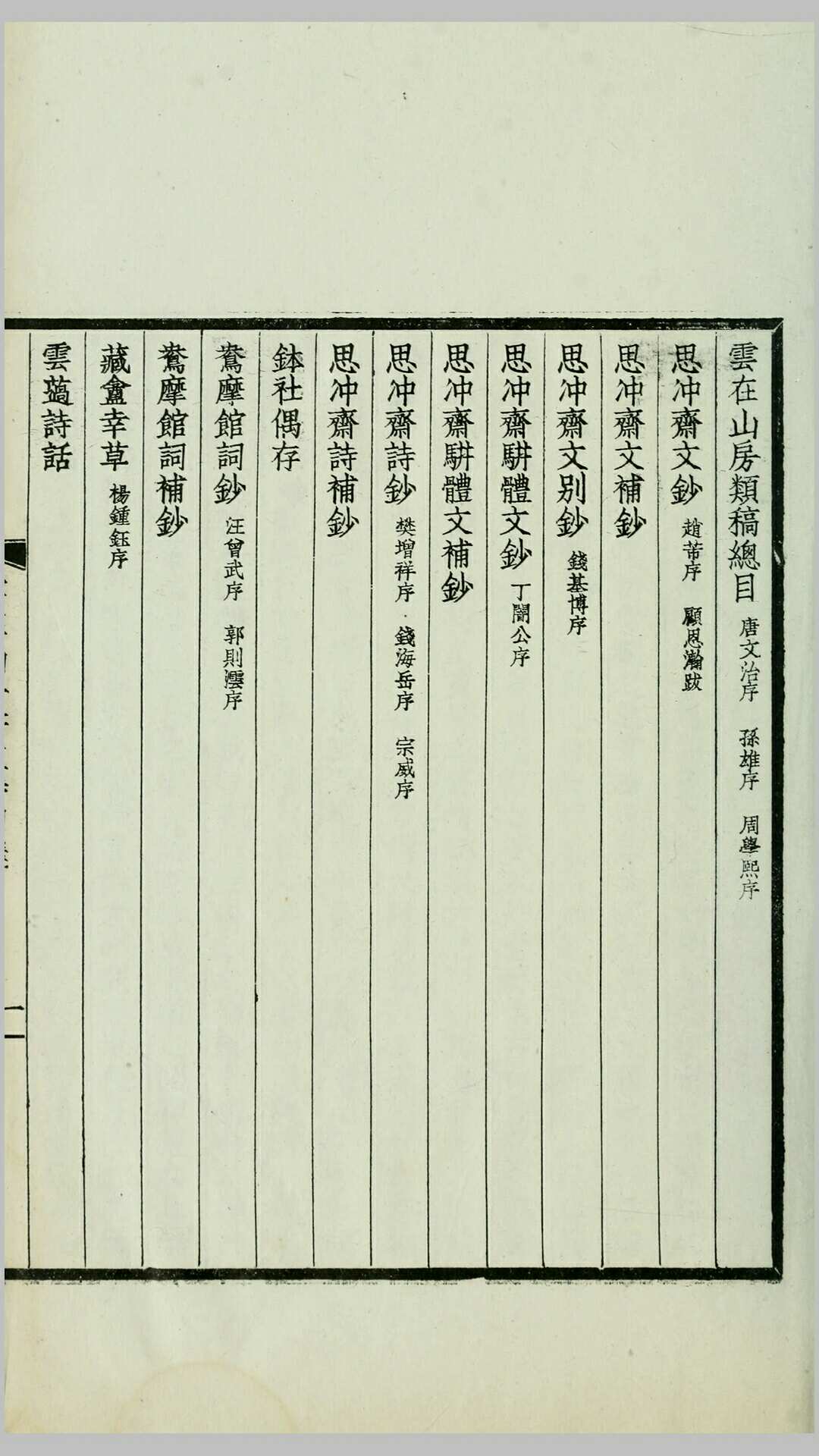 云在山房骈文诗词选.杨寿楠撰.民国铅印本