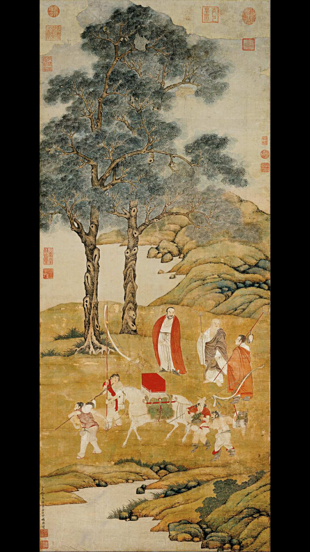 [明]丁云鹏《白马驮经图》