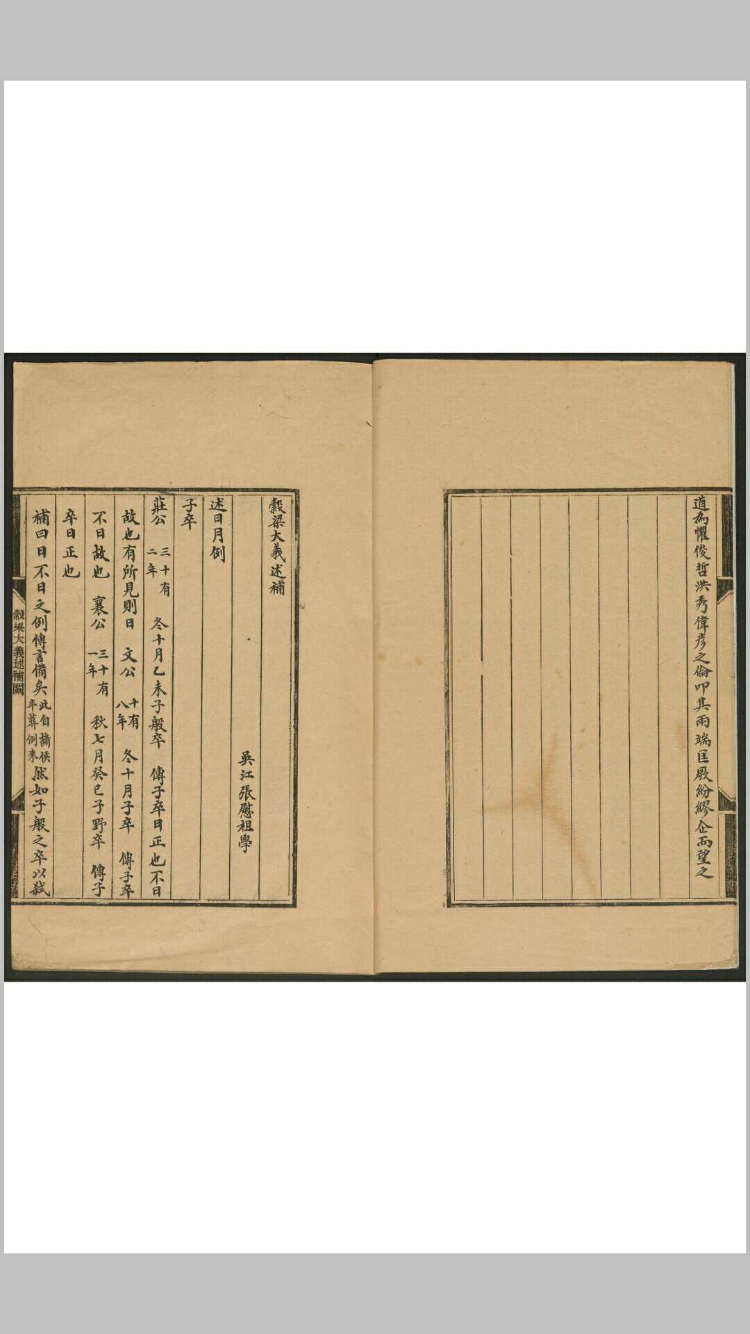 谷梁大义述补 三卷 补阙 一卷 张慰祖撰 抄本