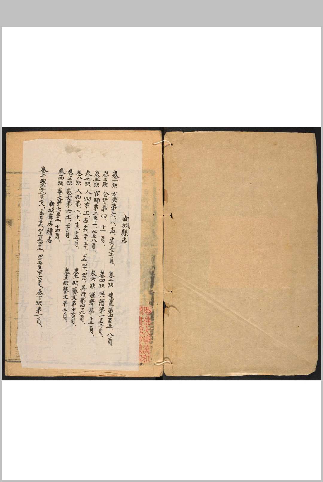 新城县志  十四卷, 卷首一卷 崔懋修  严濂曾纂. 新城县续志  [二卷]  孙元衡著.清康熙 32年