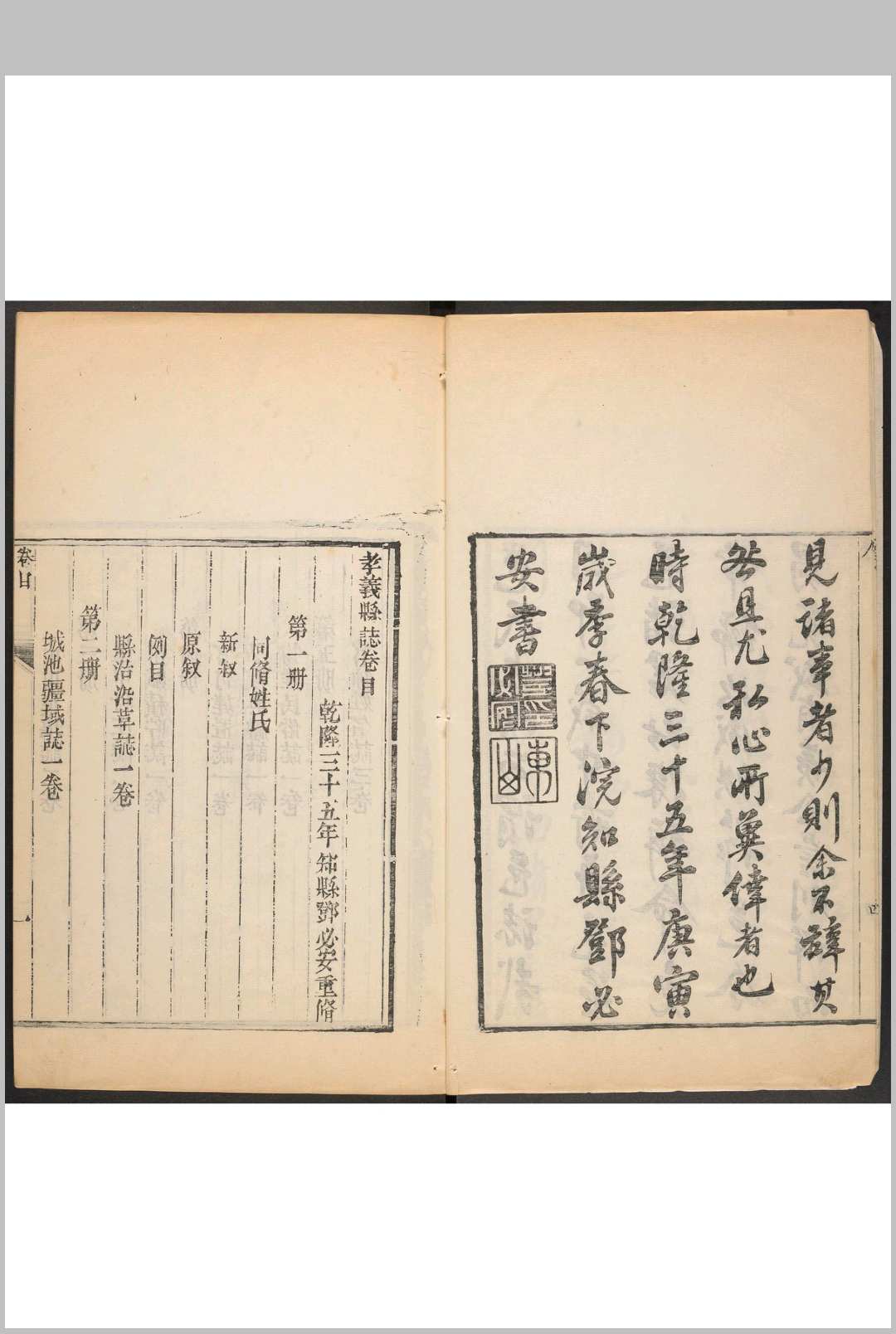 孝义县志  20卷 邓必安等纂修 乾隆35年