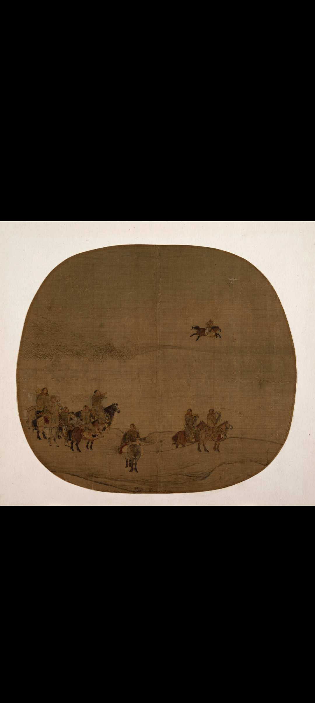 宋 陈居中(传) 胡骑春猎图24.1×27.3大都会