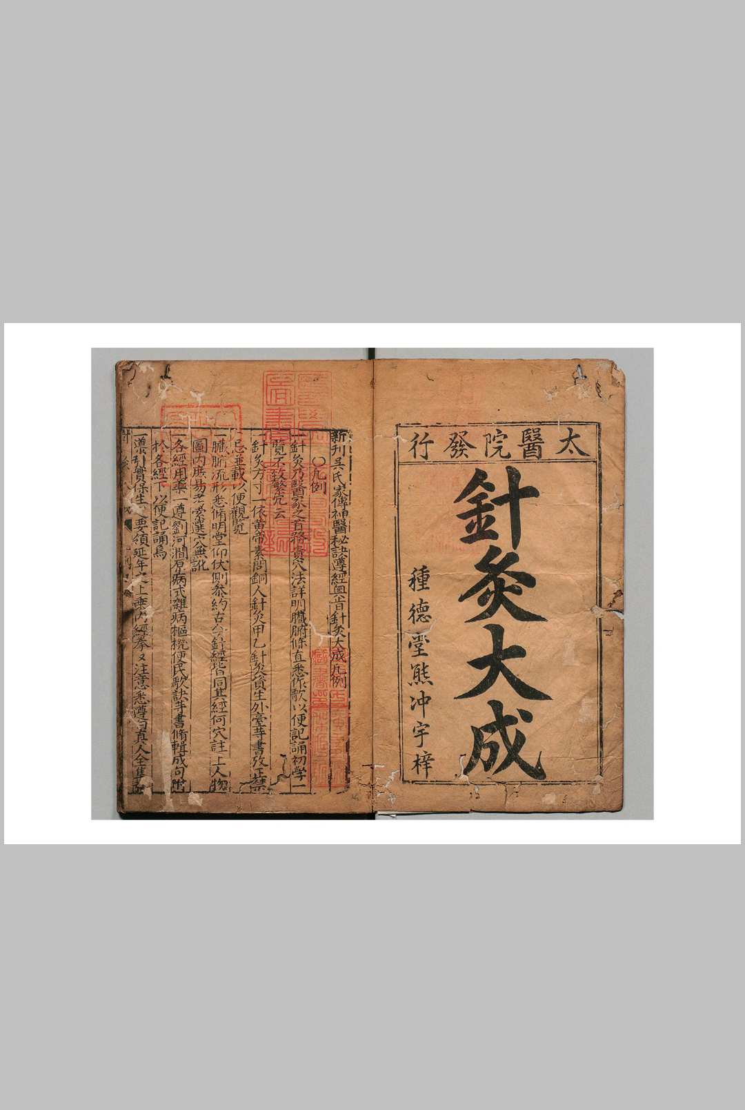 新刊吴氏家传神医秘诀遵经奥旨针灸大成 吴文炳 明万历间  熊氏种德堂