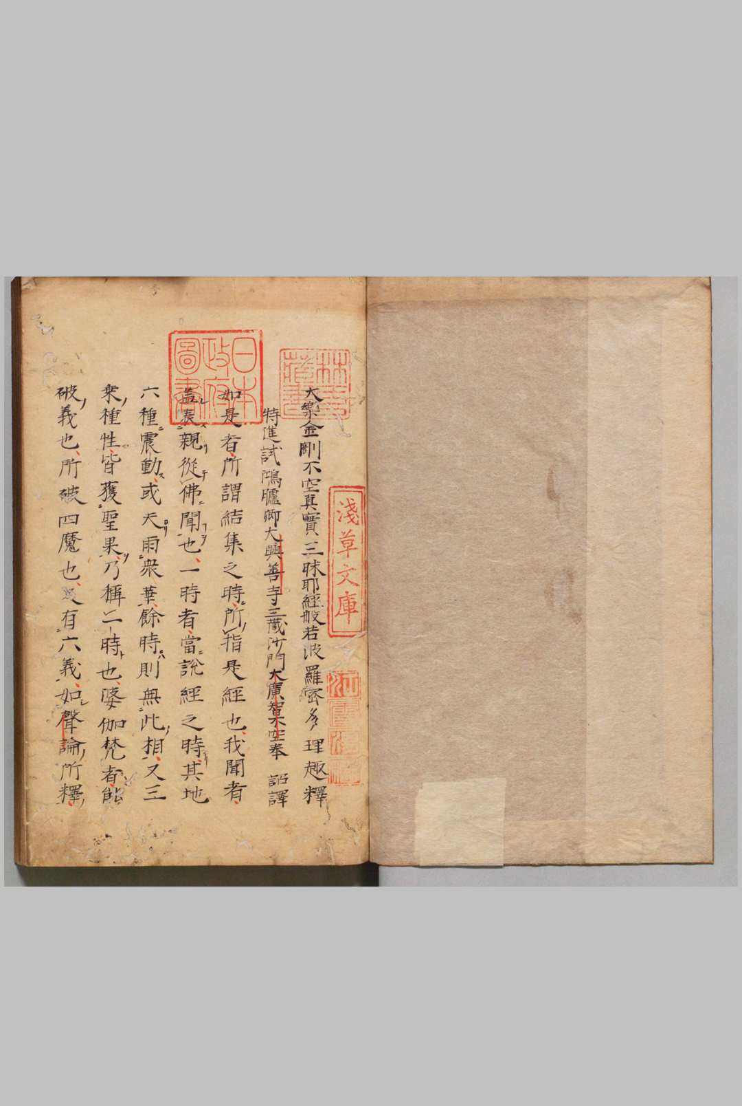 大乐金刚不空真实三昧耶经般若波罗密多理趣释 释不空（唐） 写本 ,室钉