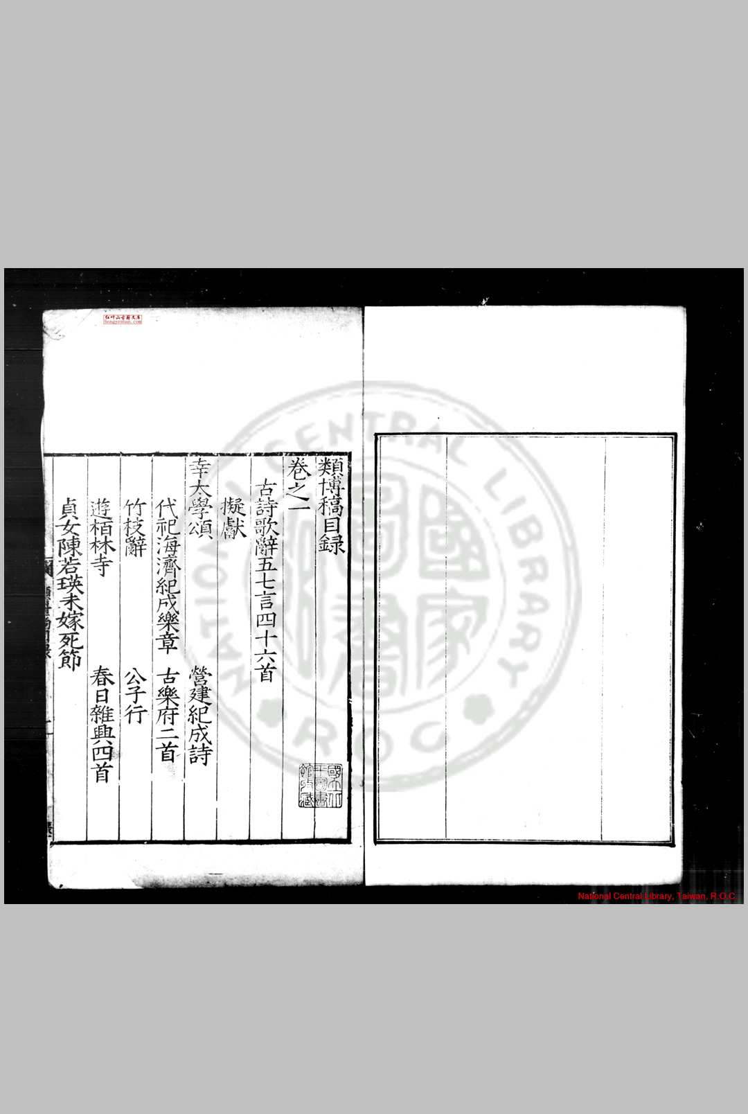 类博稿 (明)岳正撰 明刊本