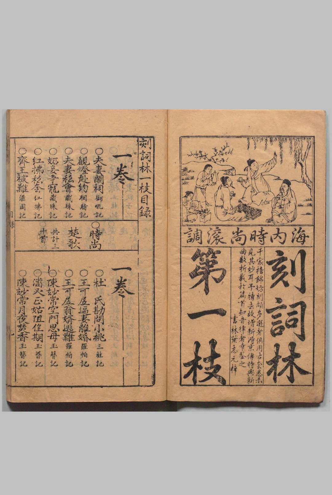 新刻京板青阳时调词林一枝 ４卷 黄文华,明万历间 , 叶志元