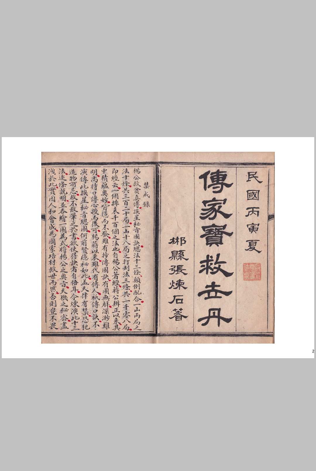 传家宝救世丹 郴县 张炼石