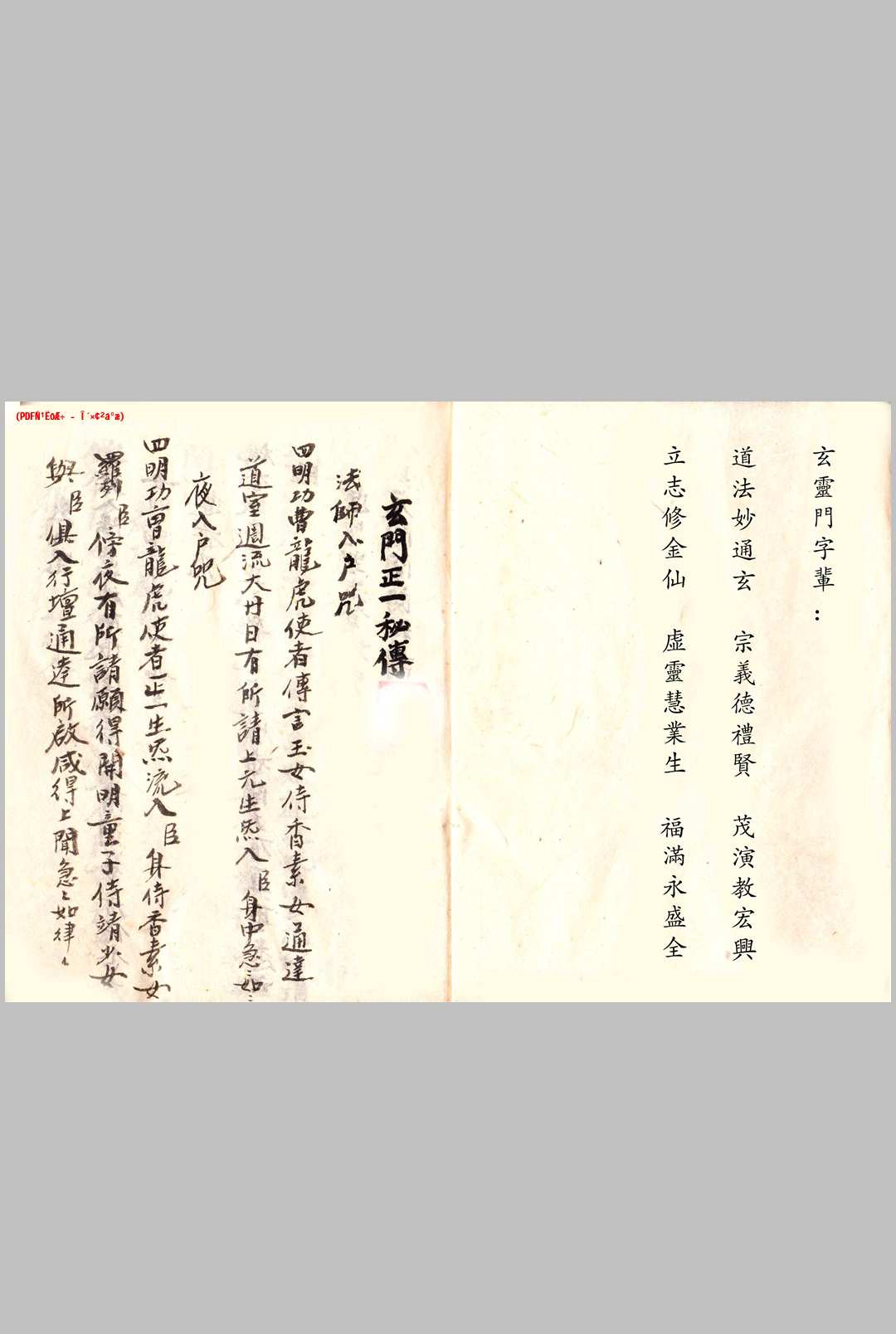 玄门正一秘传