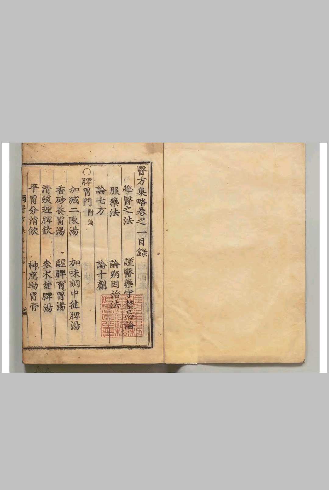 医方集略 郭鉴（明）朝鲜刊本