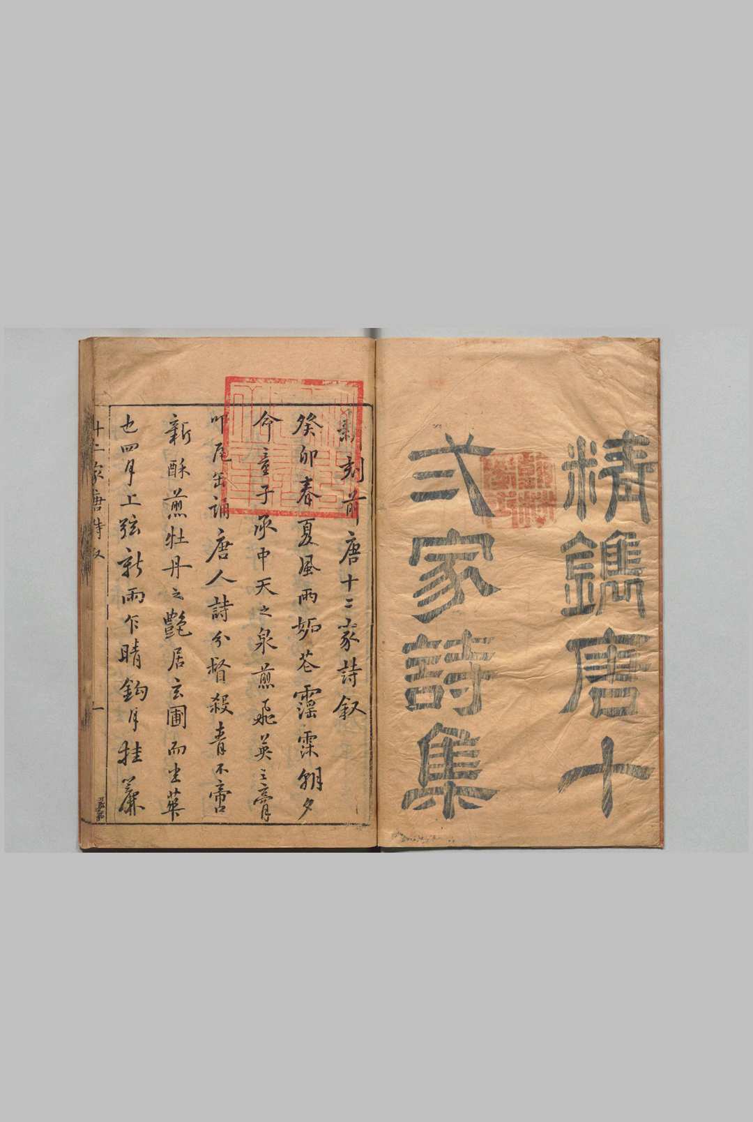前唐十二家诗 王勃集・杨炯集・卢照隣集・骆宾王集・陈子昂集・杜审言集・宋之问集・孟浩然集・王摩诘集・高常侍集・岑嘉州集・沉佺期集 各２卷　闽瑯嬛斋 许自昌 明万历31年