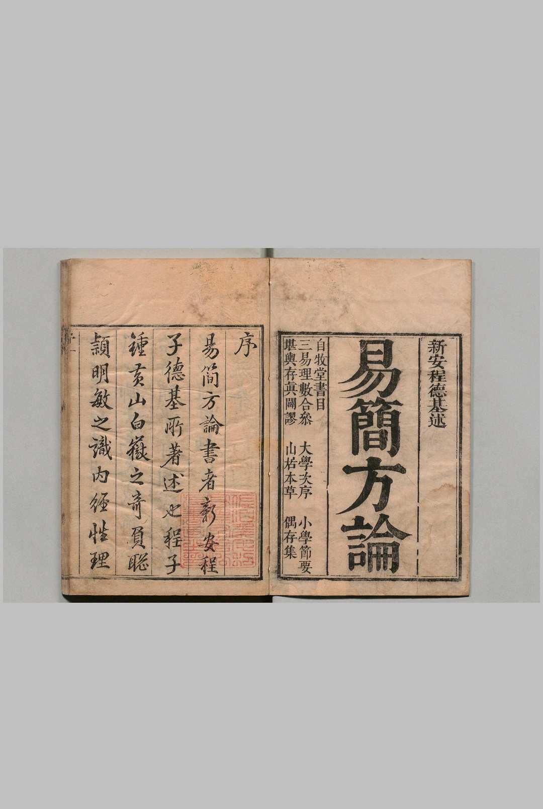 易简方论 6卷 程履新 清康熙32年