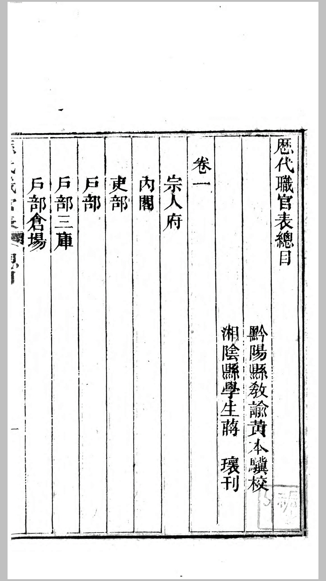 官职