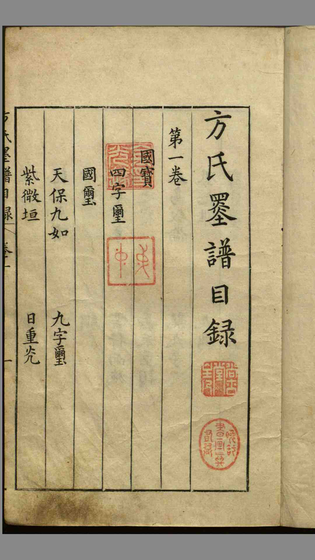 方氏墨谱.凡6卷.8册两函.明方于鲁编.1588年刊