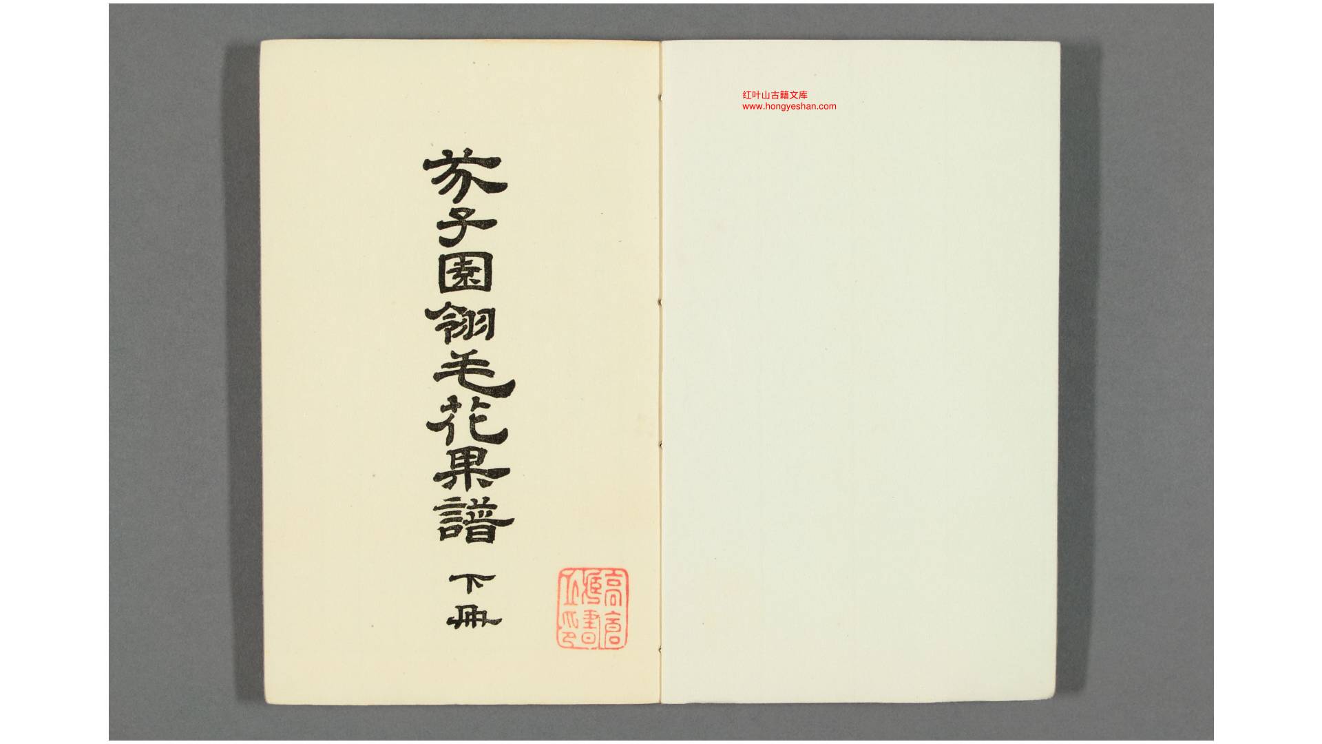 芥子园翎毛花果谱. 下冊