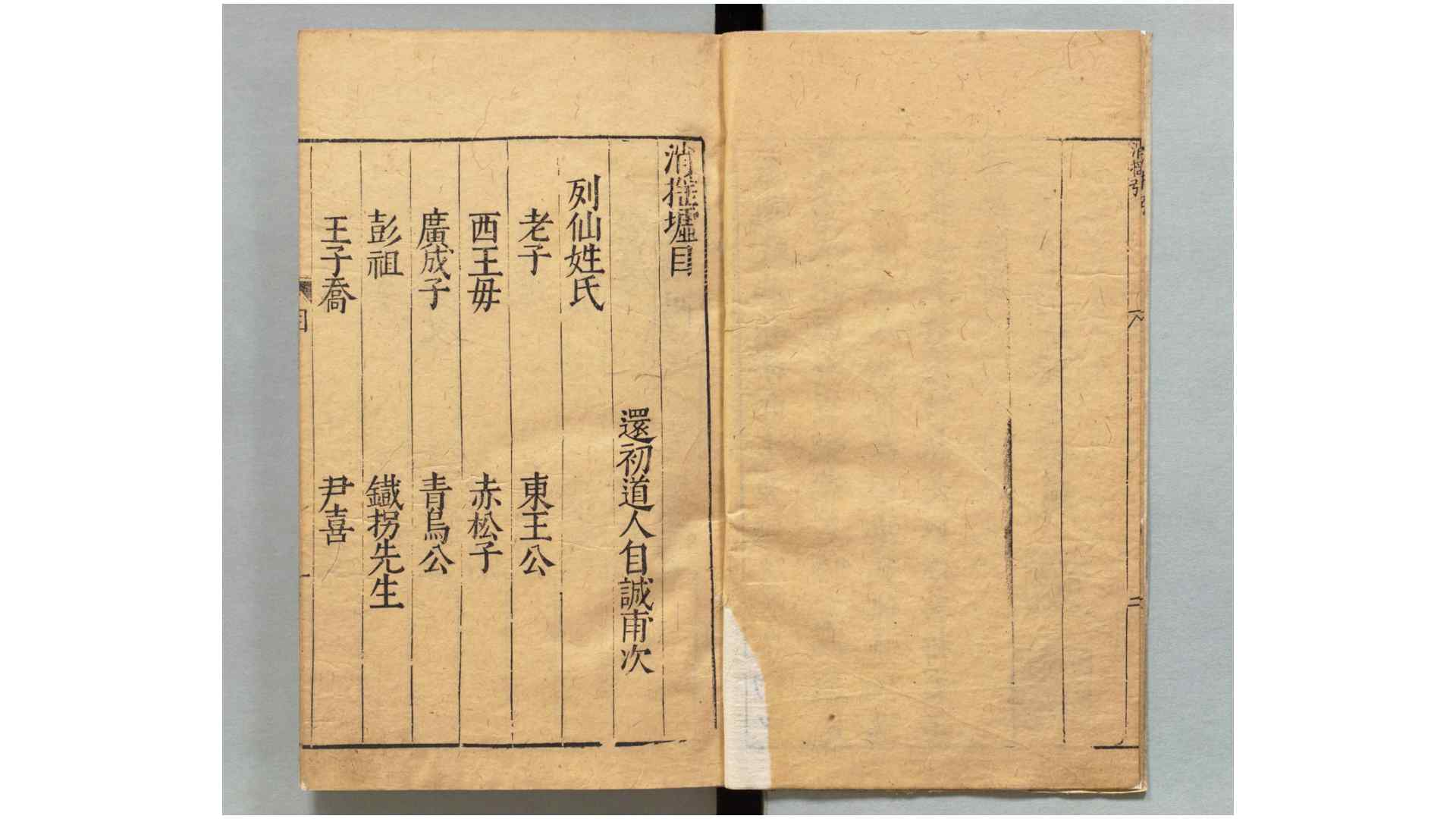 仙佛奇踪.4册.消摇墟3卷.寂光镜3卷.长生诠1卷.无生诀1卷.明洪应明撰.明万历30年.1602年