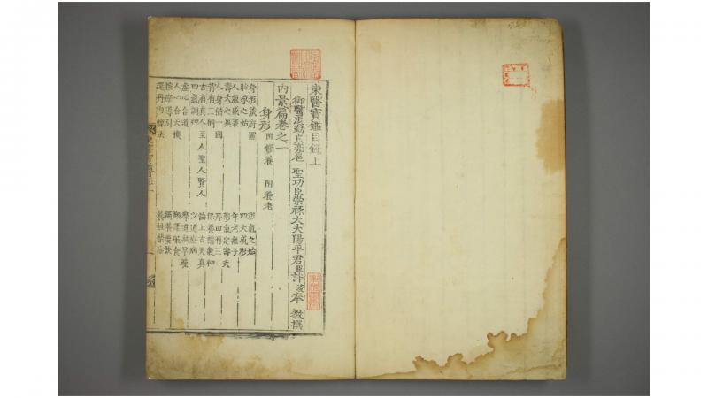 东医宝鉴. 目录,内景,外形,杂病,汤液,鍼灸篇  许浚 撰 嘉庆19年