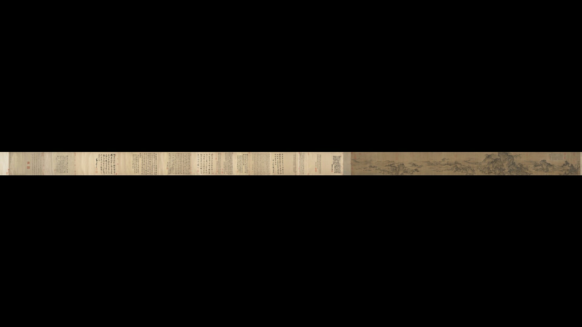 北宋 燕文贵(款)秋山萧寺图绢本32.5×321