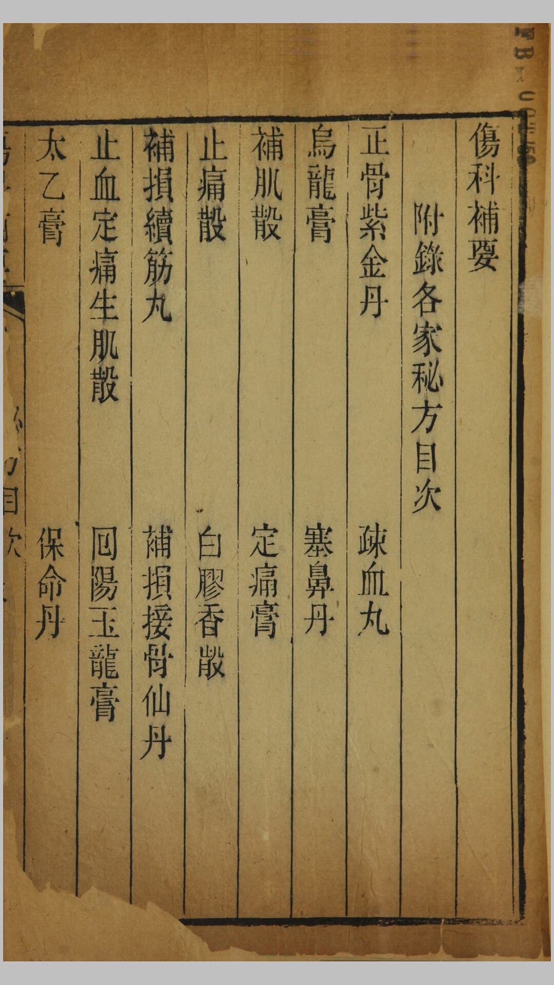 伤科补要4卷.清.钱秀昌编.清嘉庆23年刊本