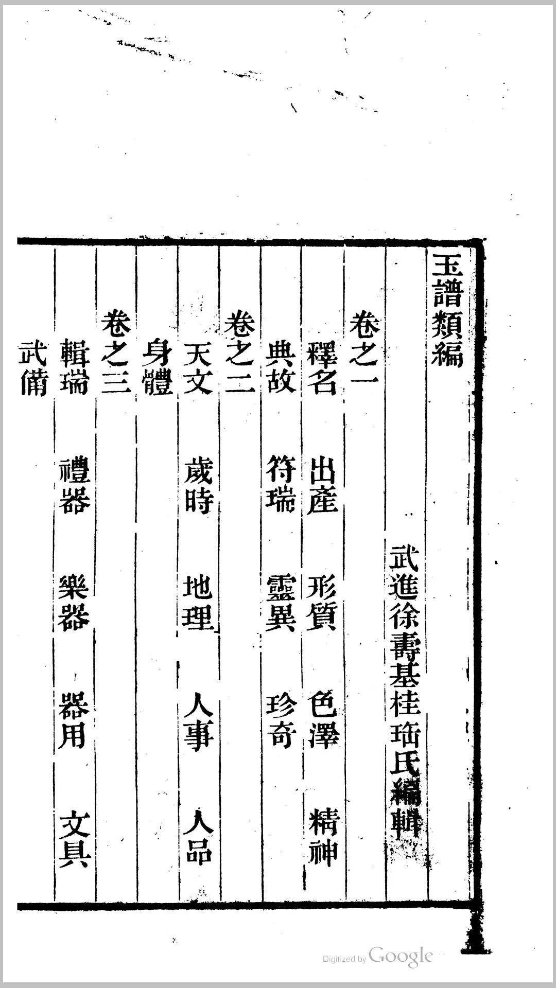 玉谱类编 14 卷 徐寿基 编