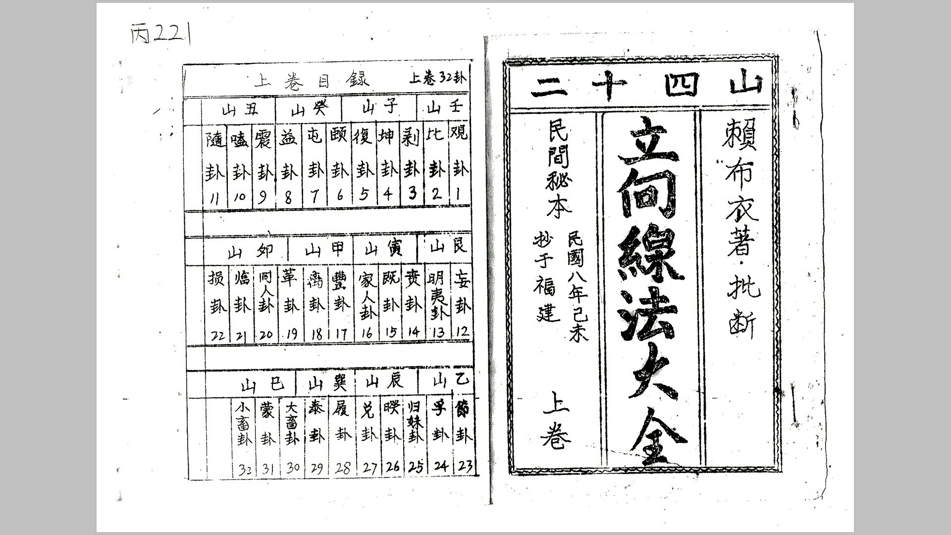 赖布衣立向线法手抄