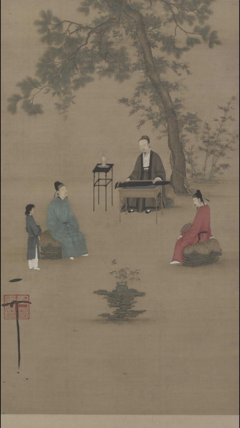 听琴图