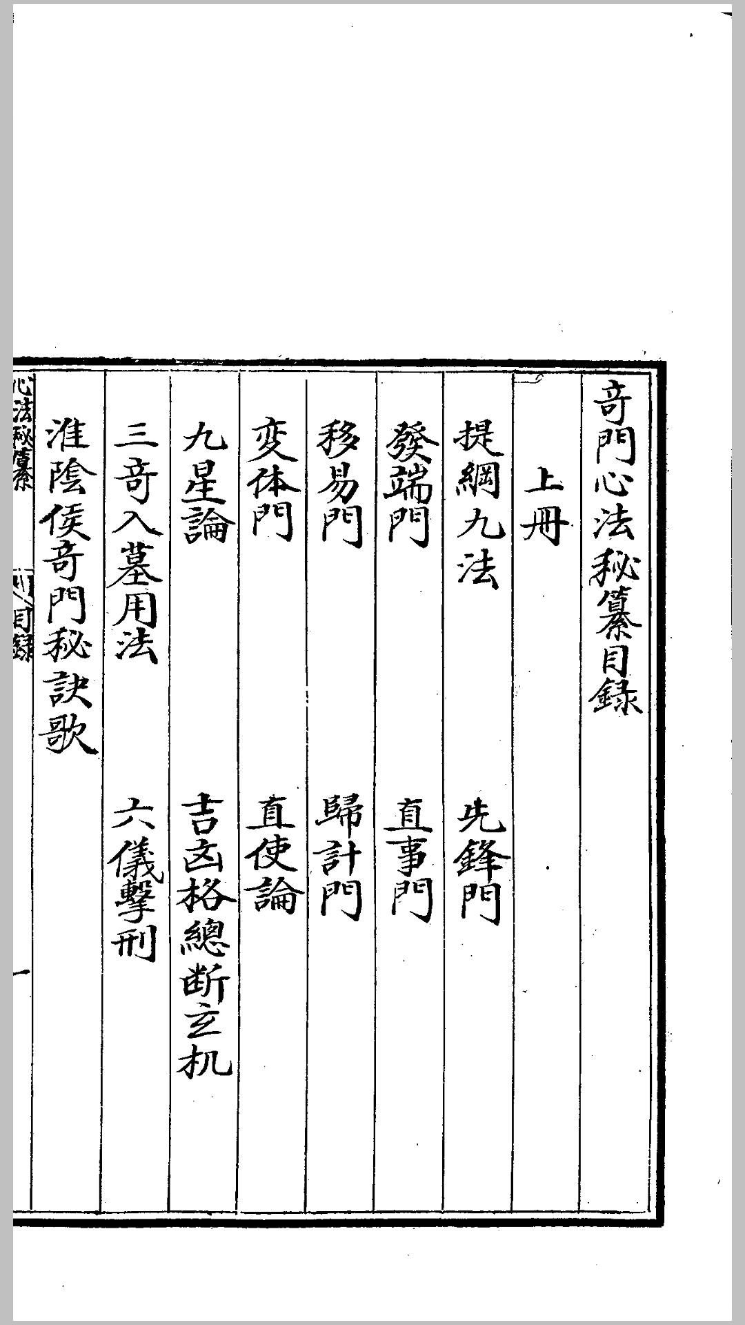 奇门心法秘纂
