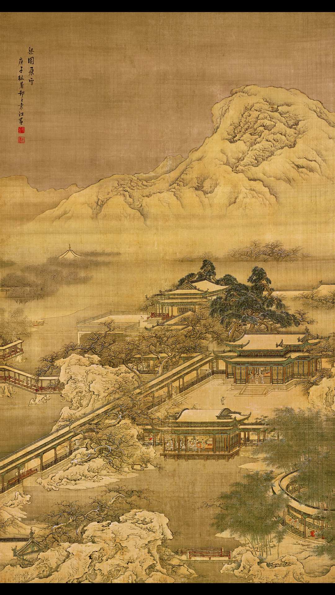 梁园飞雪图