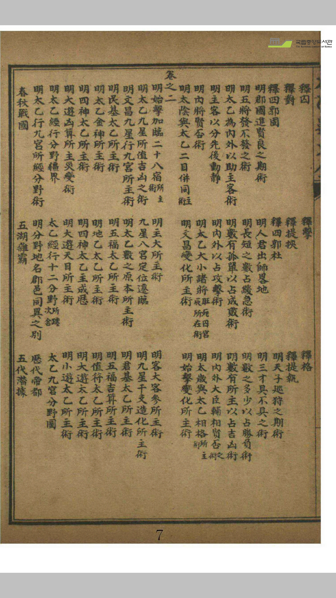 太乙数