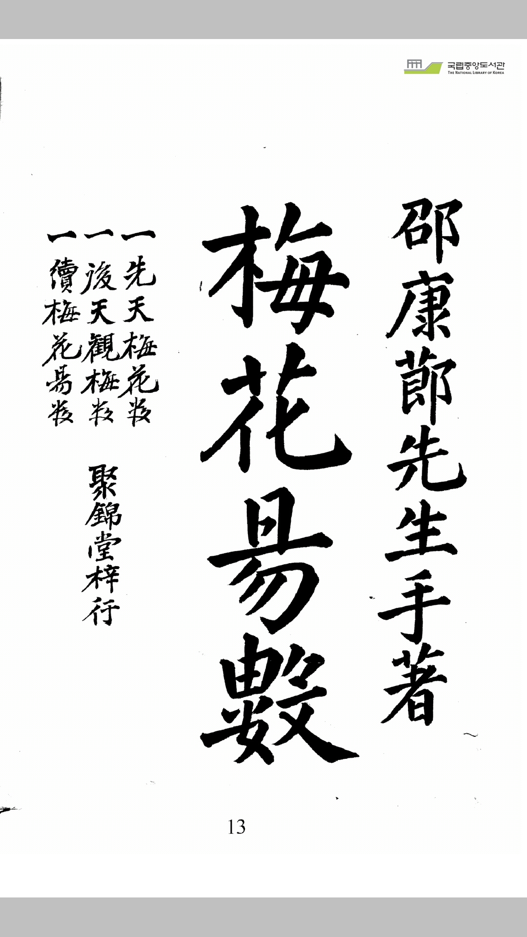 新刻增定邵康节先生梅花观梅拆字数全集