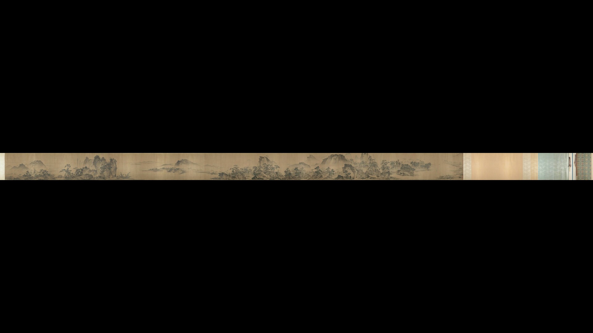 明 佚名 传夏圭 长江万里图卷 绢本27X222