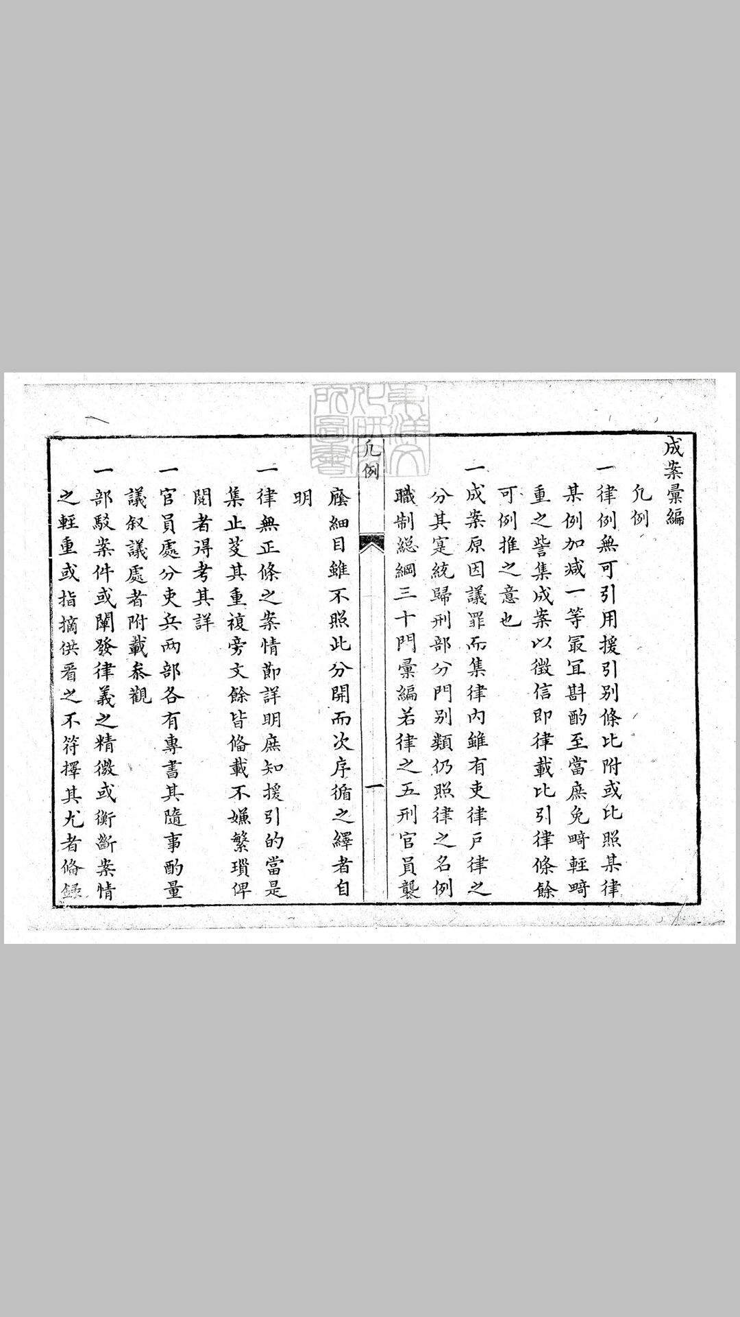 成案汇编二十六卷目二卷　乾隆十一年序刊本